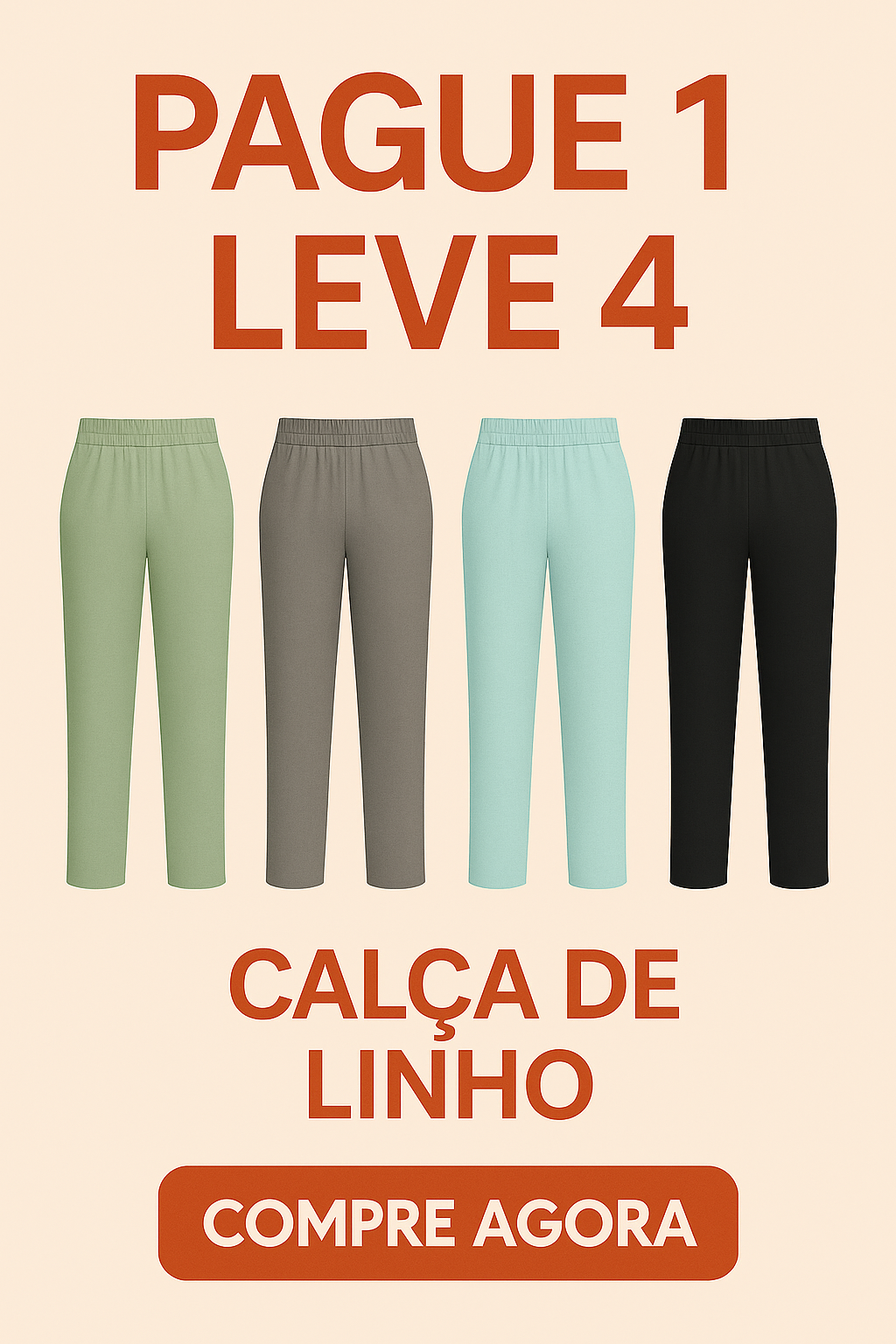 Calça De Linho Júlia - PAGUE 1 LEVE 4