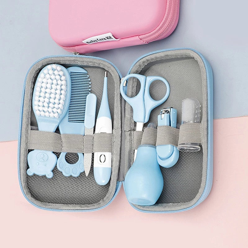 Kit De Cuidados Com Bebês 8 Em 1 Saco Zíper Conjunto De Clipper De Unha 8 Peças Ferramentas De Higiene