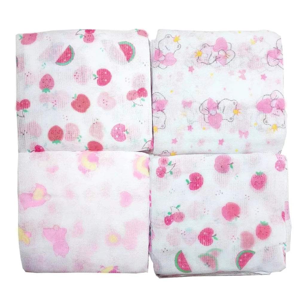 Fraldas de pano kit com 10 unidades 60x60cm 100% algodão Minasrey Bebê Babete Toalinha Babita Paninho Estampado