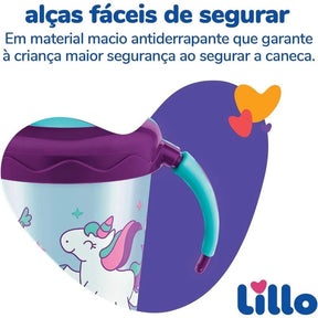 Caneca Antivazamento LILÁS LILLO - Copo Antizamento